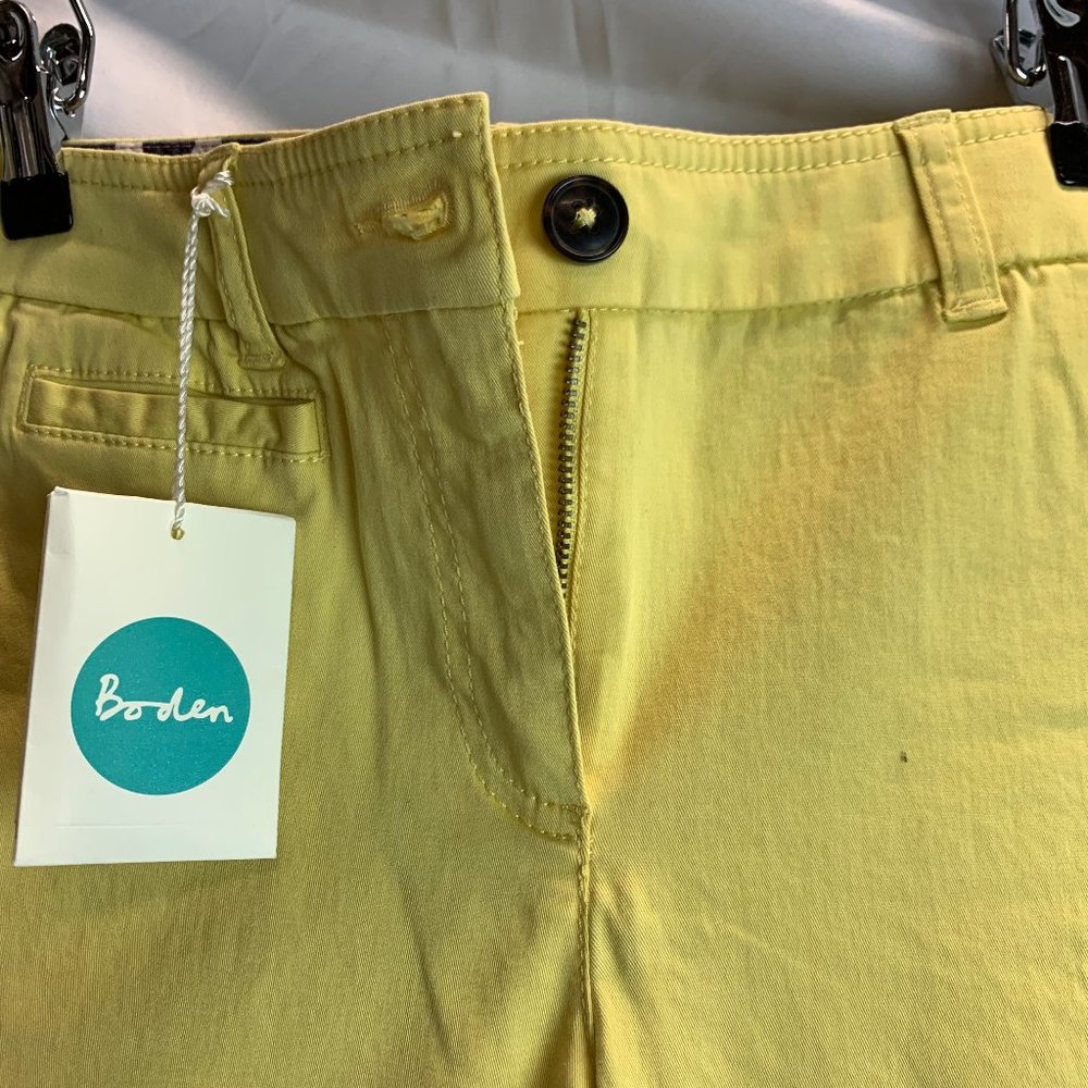 NWT Boden Pale Lemon Chino Pants Size 4 Long - Picture 4 of 9